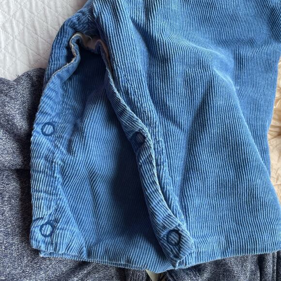 VTG Stones Wear Embroidered Corduroy Overalls Baby Toddler Size 24m Blue USA - Picture 9 of 9